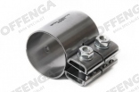 Uitlaatpijp verbinder 50mm met kraag.