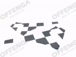Chequered sticker zijpaneel MINI R56