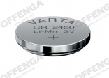 Batterij Varta 3Volt Lithium CR2450
